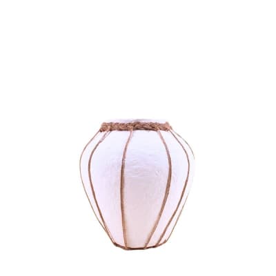Vase en papier maché déco jute, h25cm