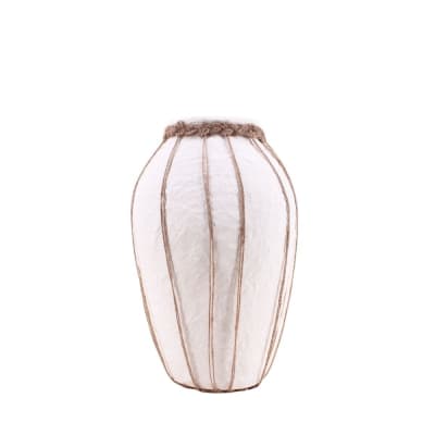 Vase en papier maché déco jute, h34cm