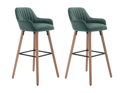Tabouret de bar velours vert émeraude