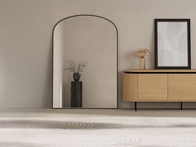 Miroir mural aluminium noir